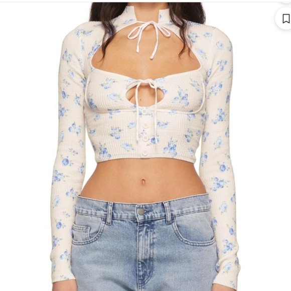 Brand new never worn DANIELLE GUIZIO Waffle knit cotton blouse. - Picture 1 of 4